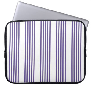 Ultraviolett och vit fem rand mönster laptop fodral