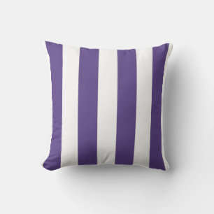 Ultraviolett och vit Rand Pillow Kudde