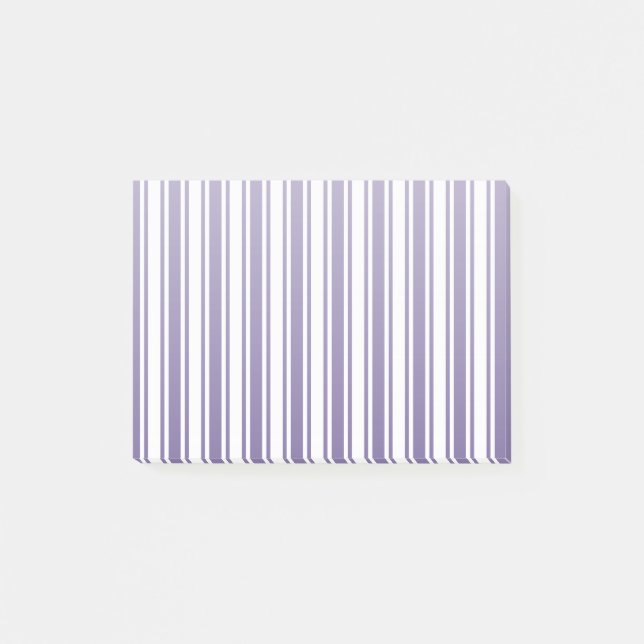 Ultraviolett och vitt kandy rand post-it block (Framsida)