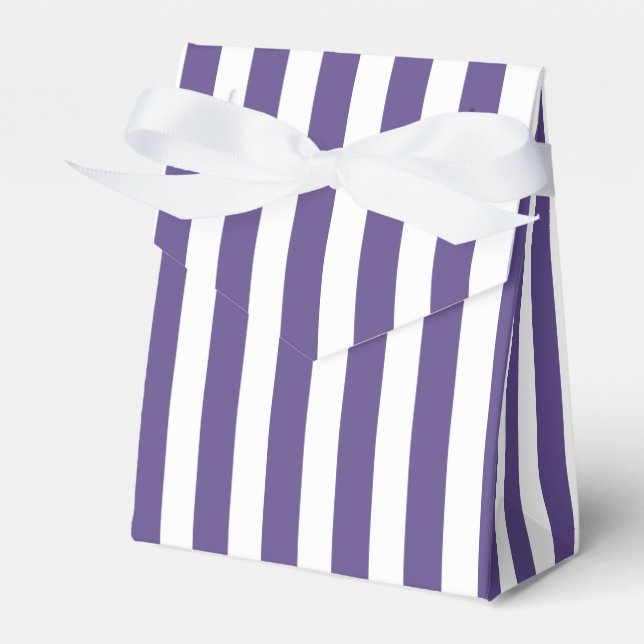 Ultraviolett och vitt kandy rand presentaskar (Framsidan Sidan)