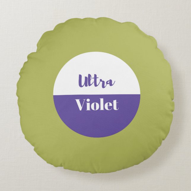 Ultraviolett pantone 2018-design rund kudde (Framsidan)