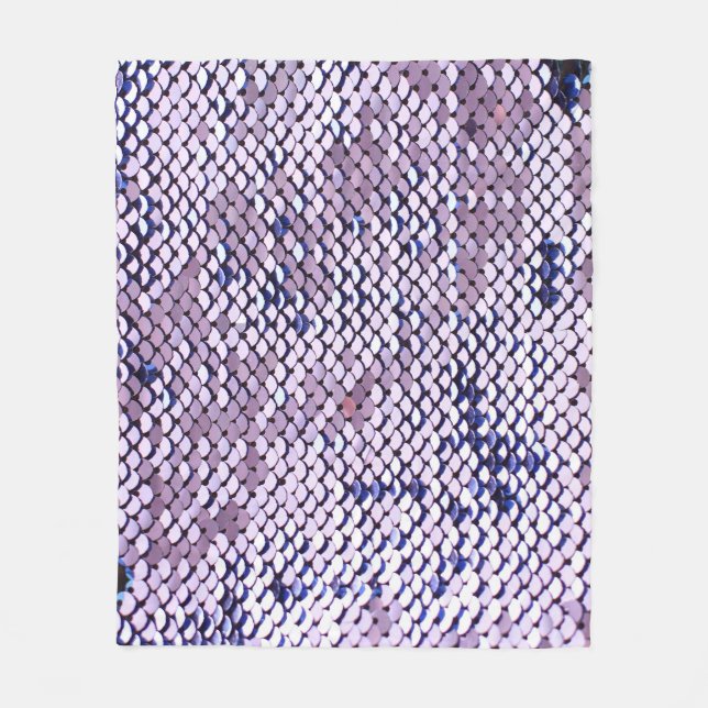 Ultraviolett Sequin: Glitter Shiny Struktur. Fleecefilt (Framsidan)