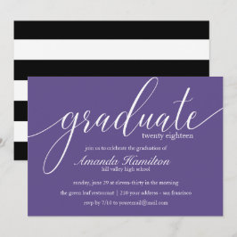 Ultraviolett typografi Examen Inbjudan