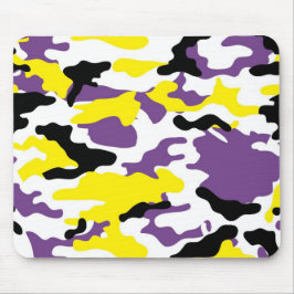 Ultravioletta och guld- gula Camo Mousepad Musmatta