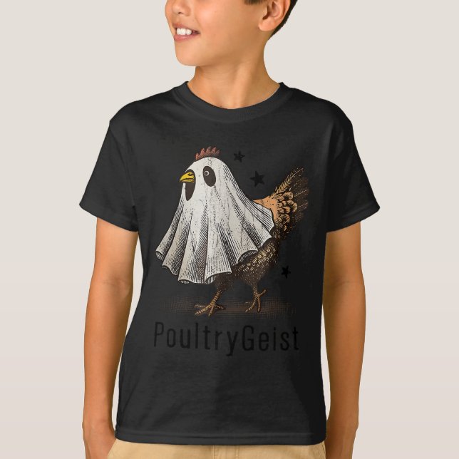 Ultrygeist Chicken, Chicken Ghost, Funny Halloween T Shirt (Framsida)