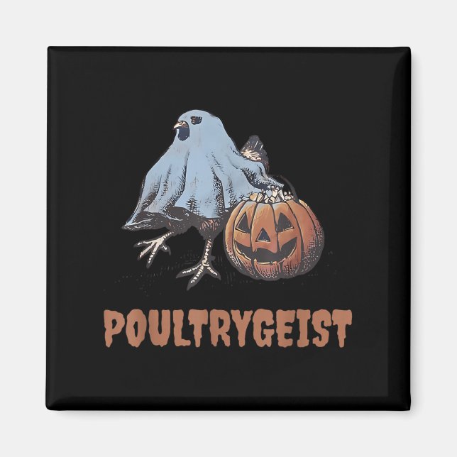 Ultrygeist Halloween Chicken Ghost Magnet (Framsidan)