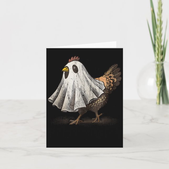 Ultrygeist Kyckling, Kyckling Spöke, Rolig Hallowe Kort (Framsida)