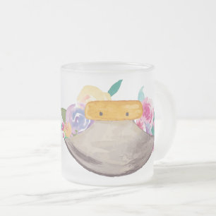 Ulu blom- frostad mugg