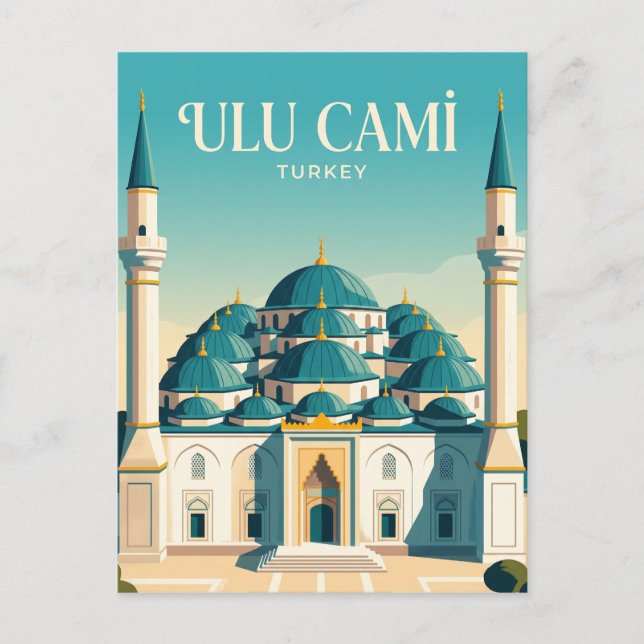 Ulu Cami (Stora moskén) Turkiet Vykort (Framsida)