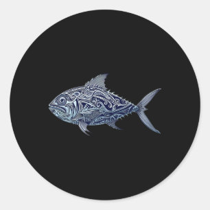 Ulua Fishing Native Hawaiian - Hawaiian Tribyl 1 Runt Klistermärke
