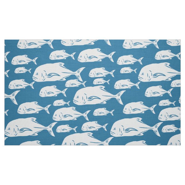 Ulua och papio mönster tyg (Fat Quarter)