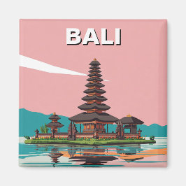 Ulun Danu Bali Indonesia Travel Abstrakt Magnet