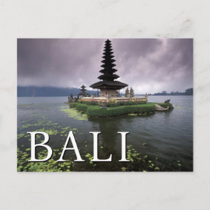 Ulun Danu-templet Bali, Indonesien Födelsedag Vykort