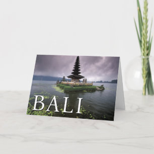 Ulun Danu-templet Bali, Indonesien Tack Kort