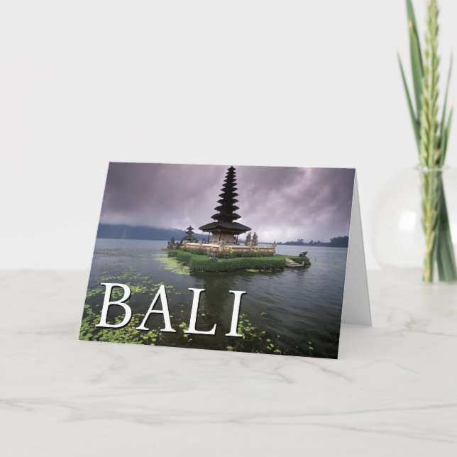 Ulun Danu-templet | Bali, Indonesien | Tack Kort (Framsida)