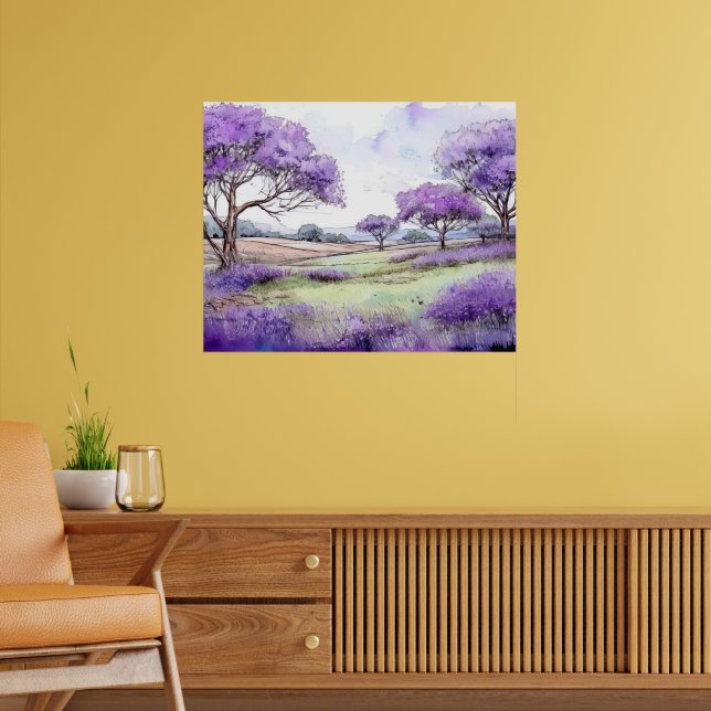 Ulupalakua Jacarandaträd Poster (Vardagsrum 2)