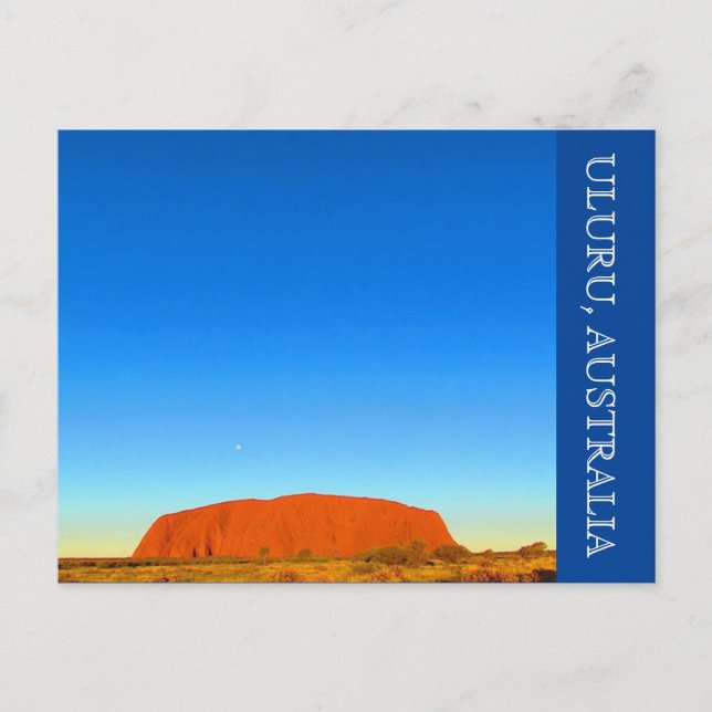 uluru australia blå himmel vykort (Framsida)