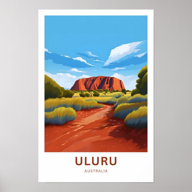 Uluru Australia Travel Print Poster (Framsidan)