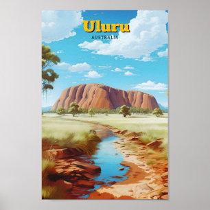 Uluru Australien Italien Vintage resor Poster