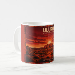 Uluru Australien Resemärke - Northern Territory Kaffemugg