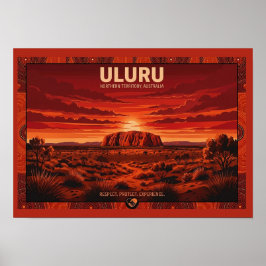 Uluru Australien Resemärke - Northern Territory Poster