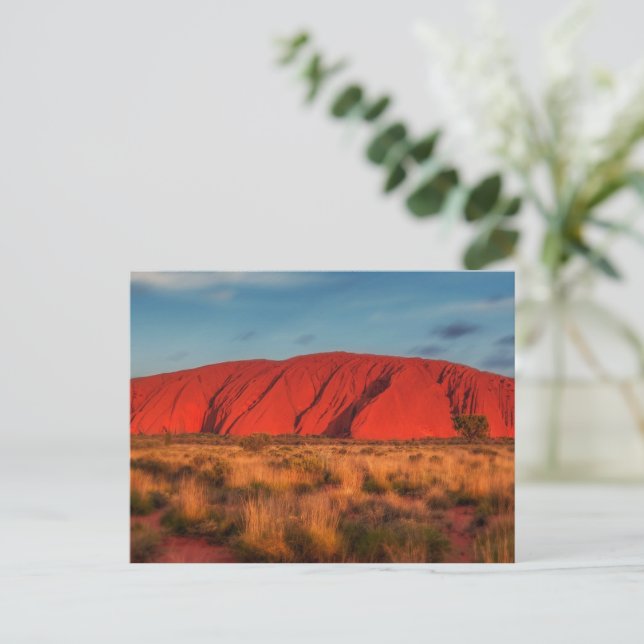 Uluru Australien Sandstone Sten Helg Vykort (Stående Fram)