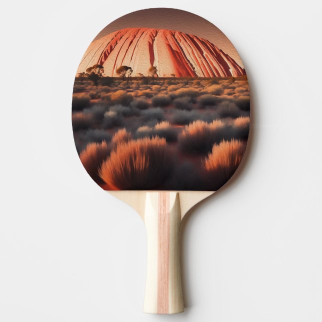 Uluru "Ayers Sten" Australia Oil Paint, Pingisracket (Framsidan)