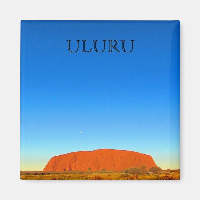 uluru blå magnet (Framsidan)