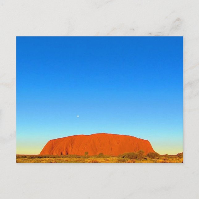uluru blå solnedgång vykort (Framsida)