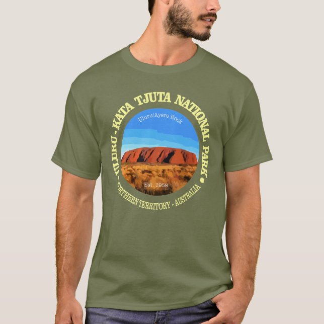 Uluru - Nationalparken Kata Tjunan T Shirt (Framsida)