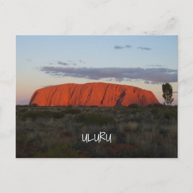 Uluru Sunset Ayers Sten Australia vycard Vykort (Framsida)