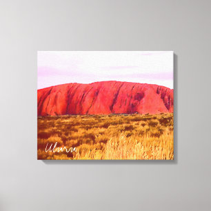 Uluru sunset Central Australien resa Canvastryck