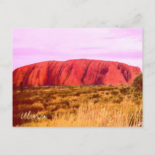 Uluru sunset Central Australien resa Vykort