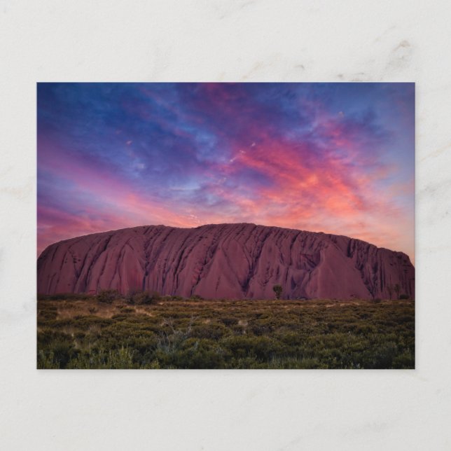 Uluru vid Sunset Vykort (Framsida)