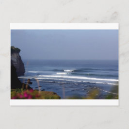 Uluwatu Bali berömd surfwave Vykort