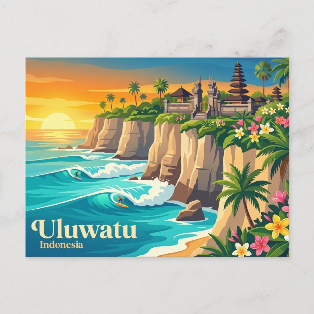 Uluwatu Indonesien Vykort (Framsida)