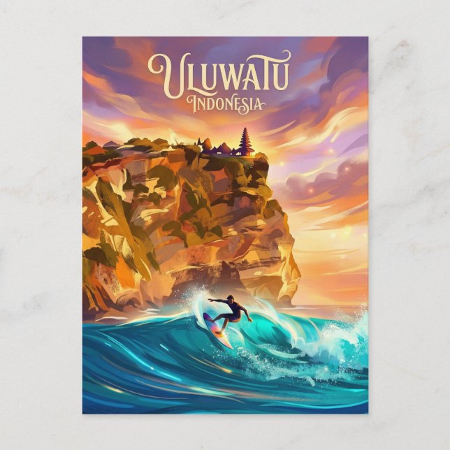 Uluwatu Indonesien Vykort (Framsida)