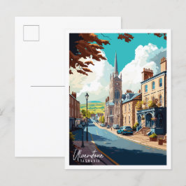 Ulverstone Tasmania vintage resor illustration Vykort