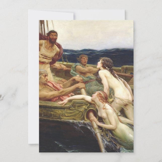 Ulysses and the Sirens - Herbert James Draper 1909 Inbjudningar (Framsida)
