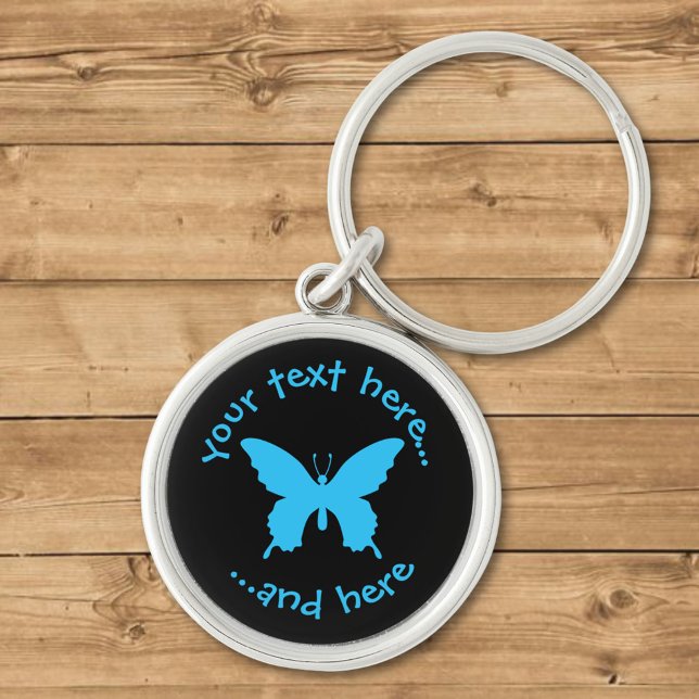 Ulysses Butterfly Rund Silverfärgad Nyckelring (Skapare uppladdad)