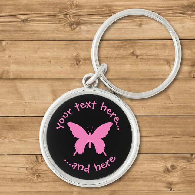 Ulysses Butterfly Rund Silverfärgad Nyckelring (Skapare uppladdad)