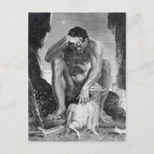 Ulysses Escaping från Polyphemus cyclops Vykort