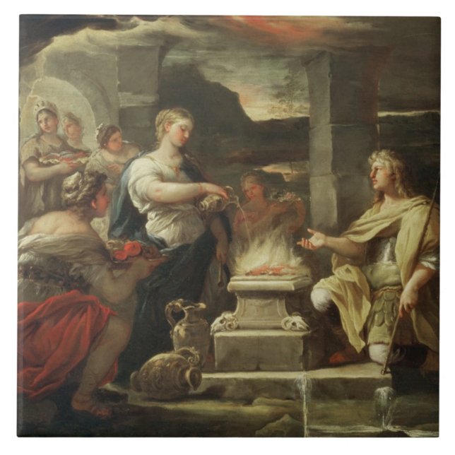 Ulysses och Calypso Kakelplatta (Framsidan)