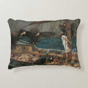 Ulysses och sirenerna av John William Waterhouse Prydnadskudde