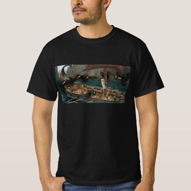 Ulysses och sirenerna av John William Waterhouse T-shirt (Framsida)