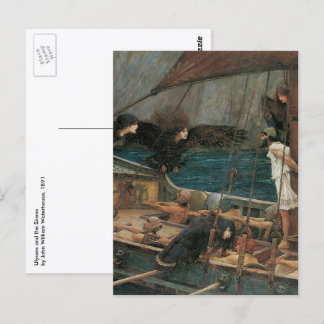 Ulysses och sirenerna av John William Waterhouse Vykort