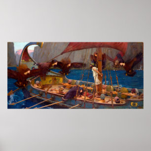 Ulysses och Sirens (1891) Poster