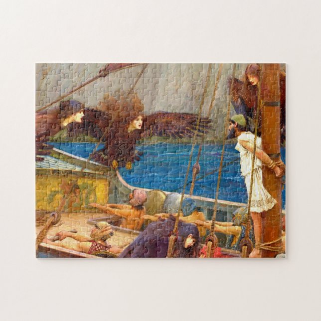 Ulysses och Sirens av J. W. Waterhouse Pussel (Horisontell)