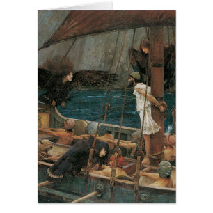 Ulysses och Sirens av John William Waterhouse Hälsningskort
