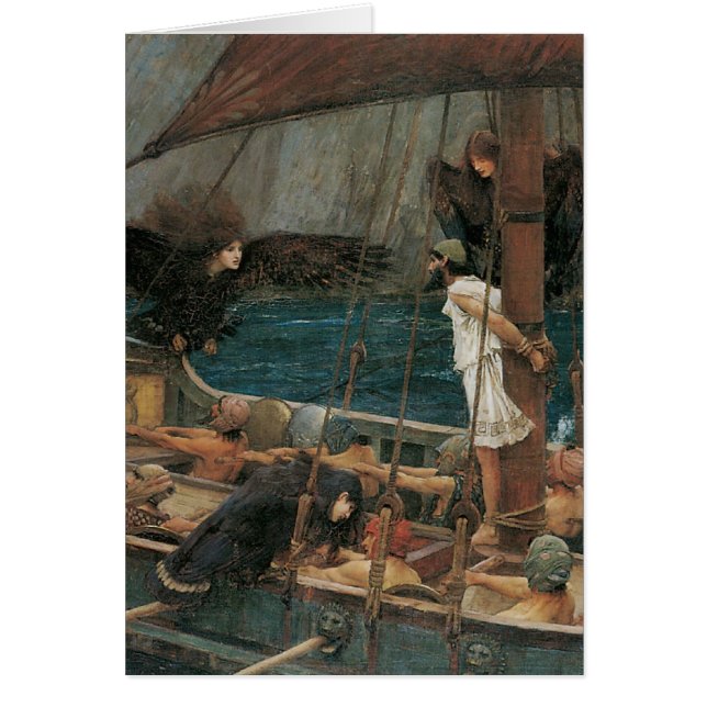 Ulysses och Sirens av John William Waterhouse Hälsningskort (Framsidan)